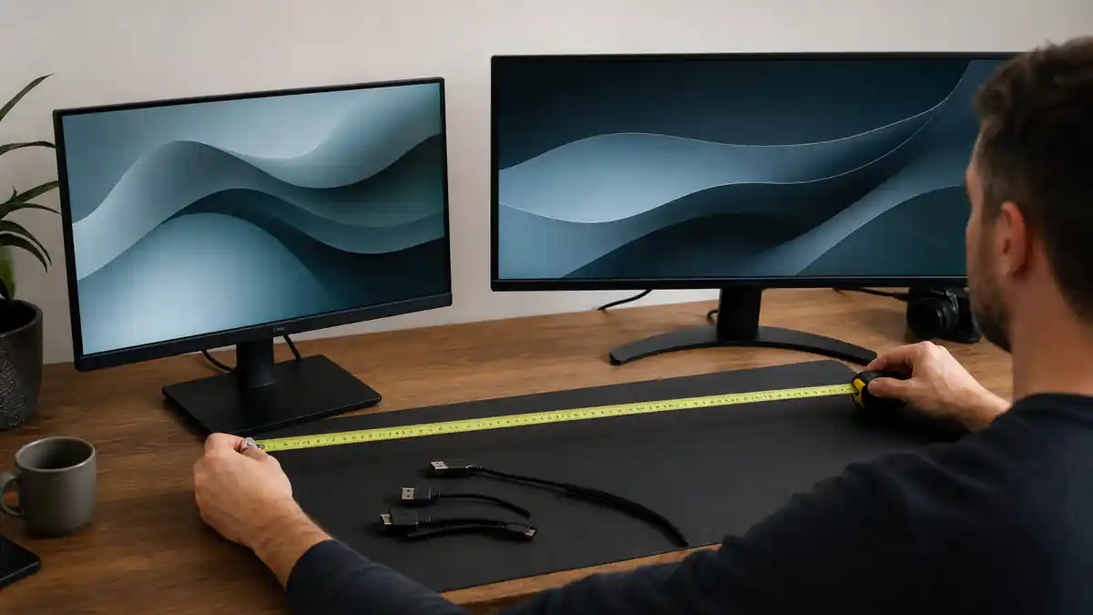 Creator measures viewing distance while comparing flat and ultrawide gaming monitors
